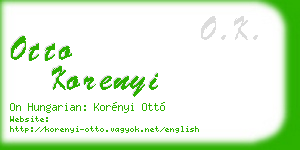 otto korenyi business card